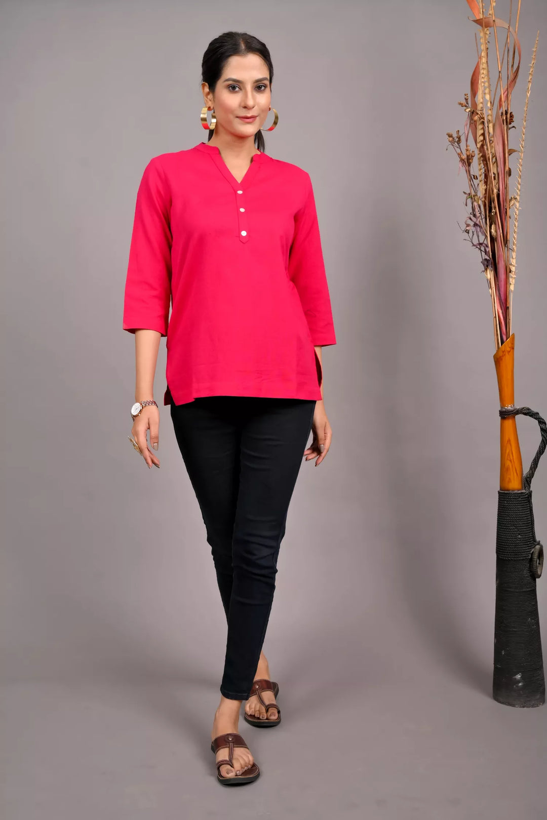 red-short-kurta-1
