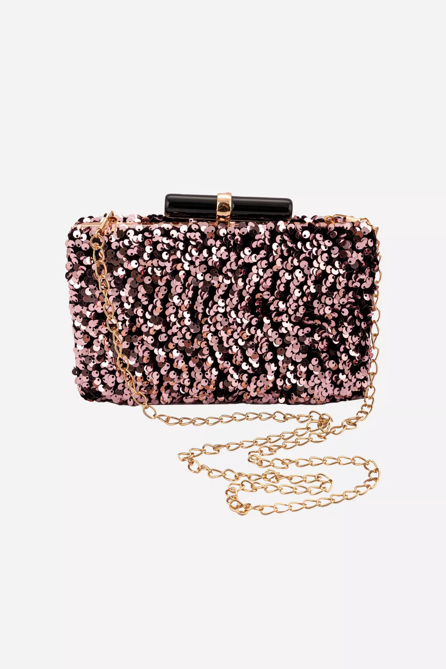 Black and rose gold clutch deals