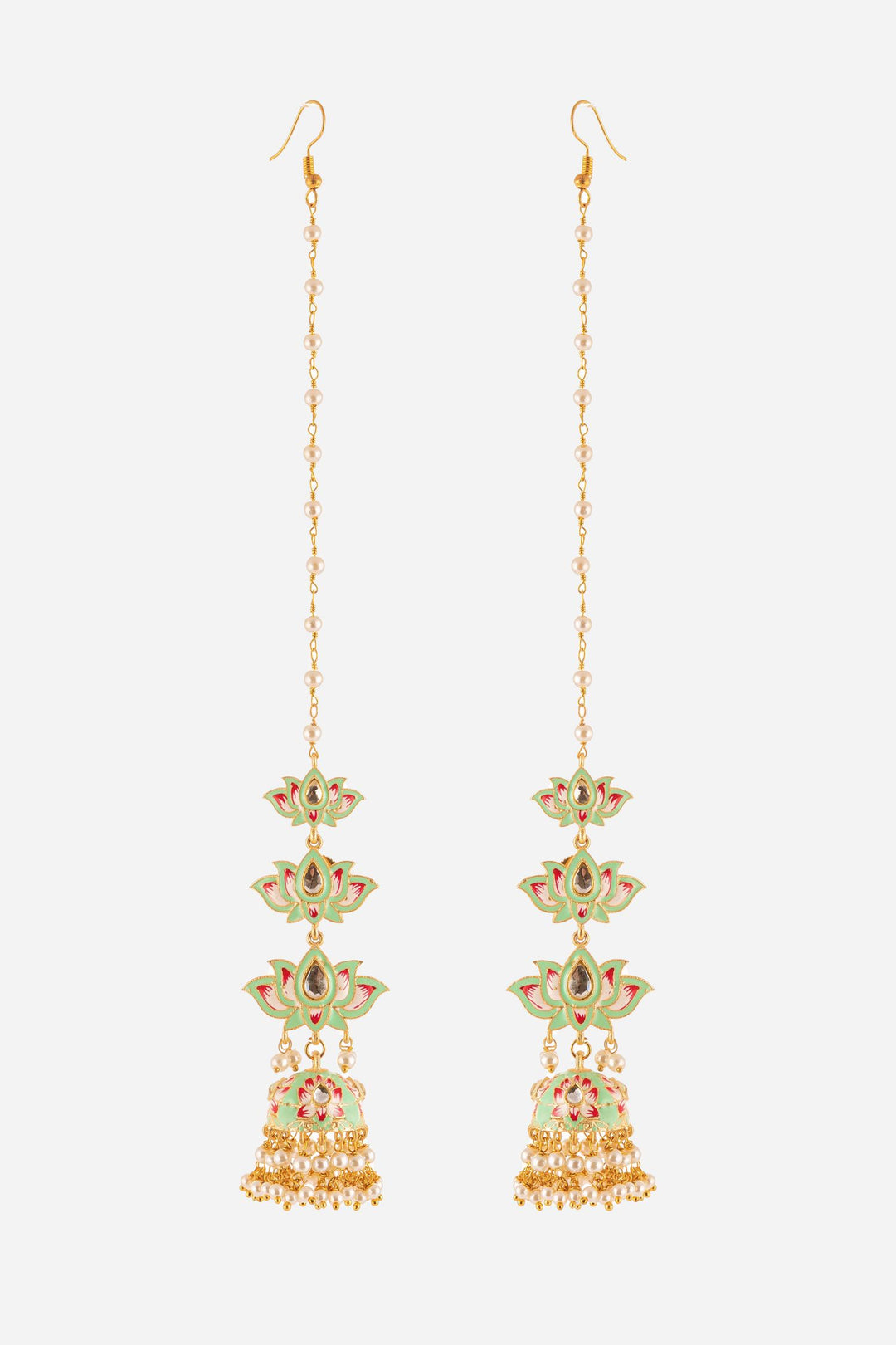 Mint Green Triple Layered Earring