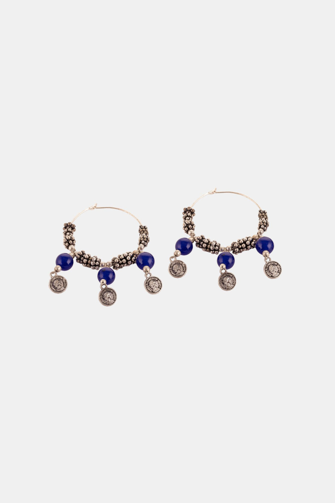 Multicolor Three Drops Hoop Earrings
