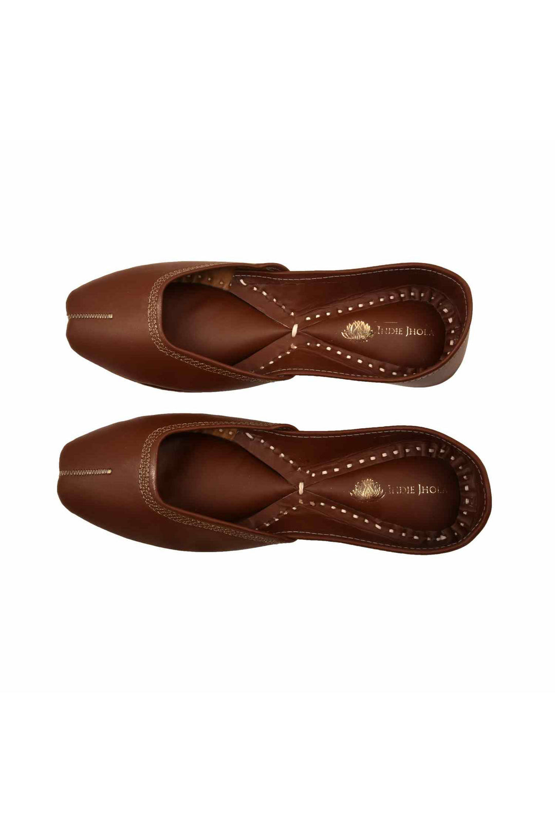 Chocolate Brown Faux Leather Jutti