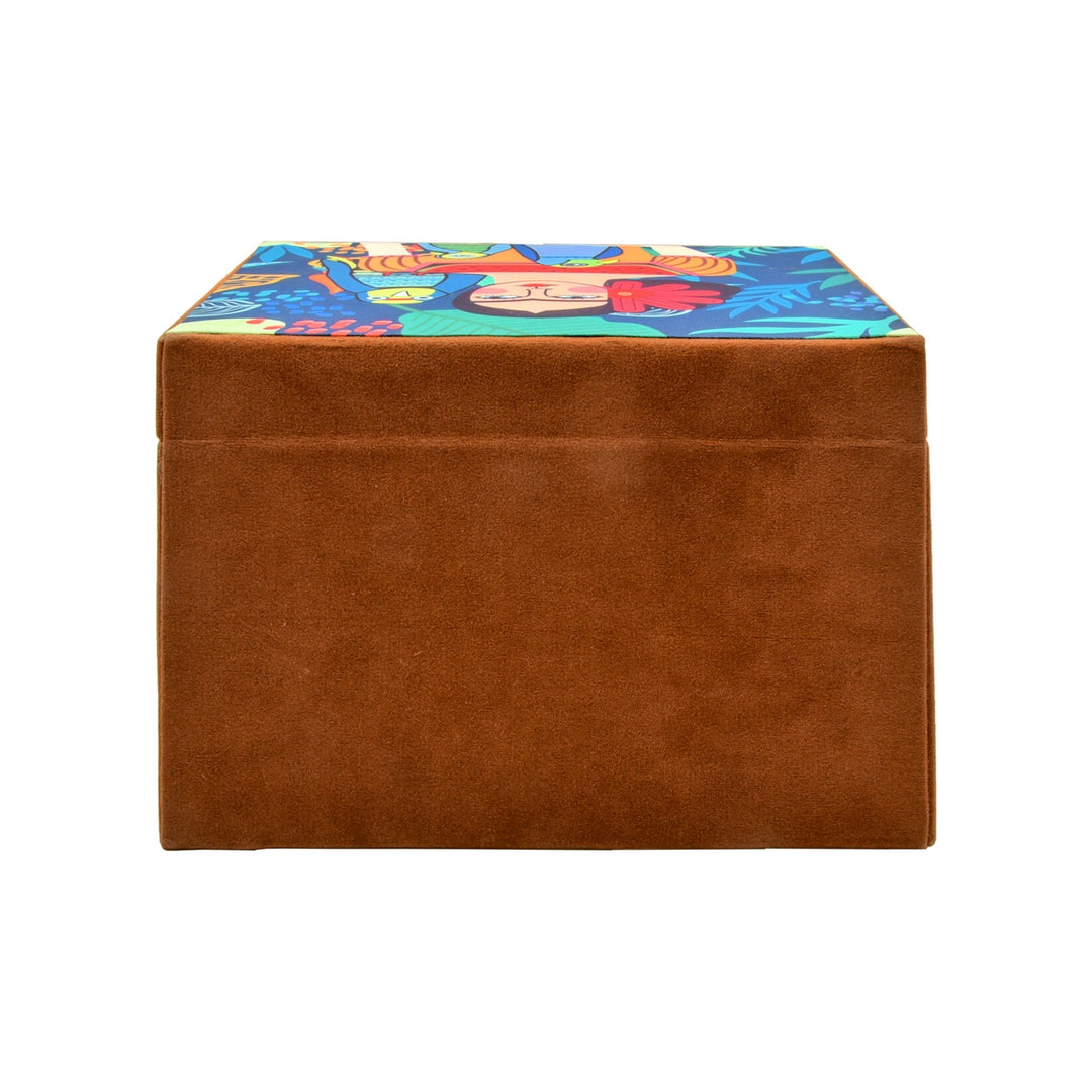 Digital Folk Print Suitcase Clutch