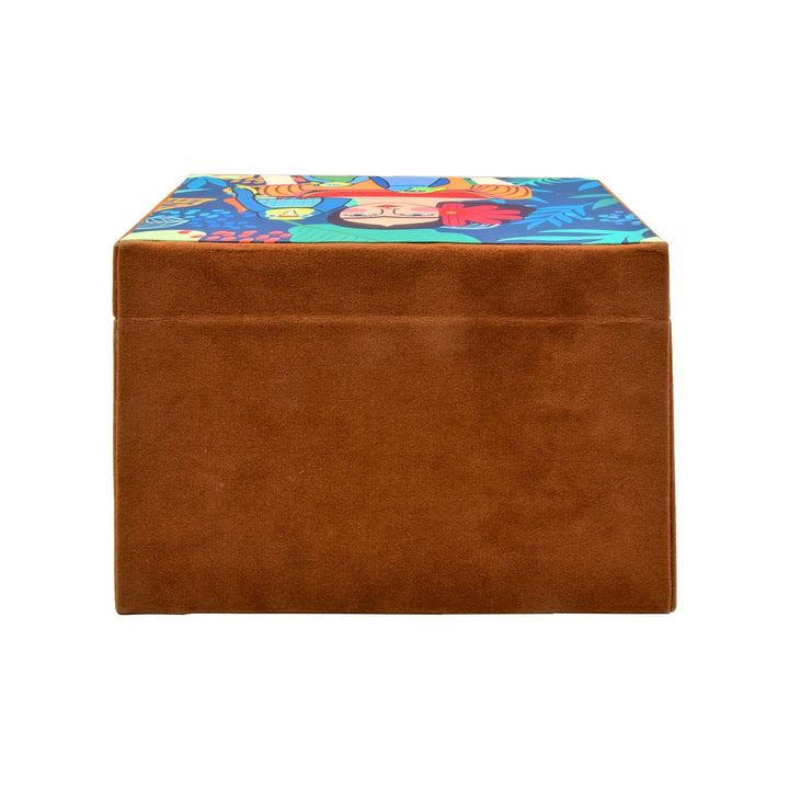 Digital Folk Print Suitcase Clutch