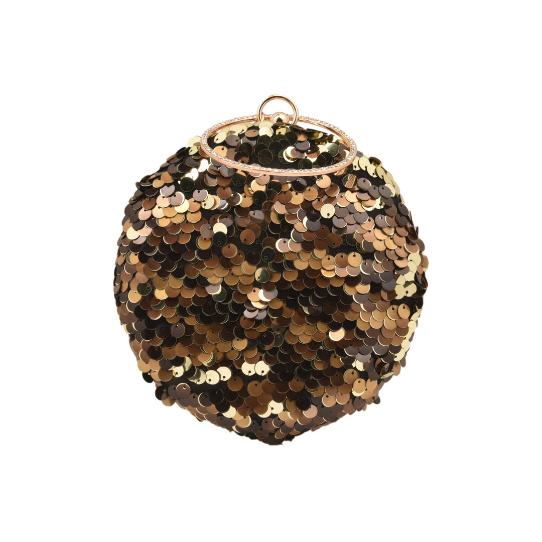Black, Brown and Gold Sequins Clutch