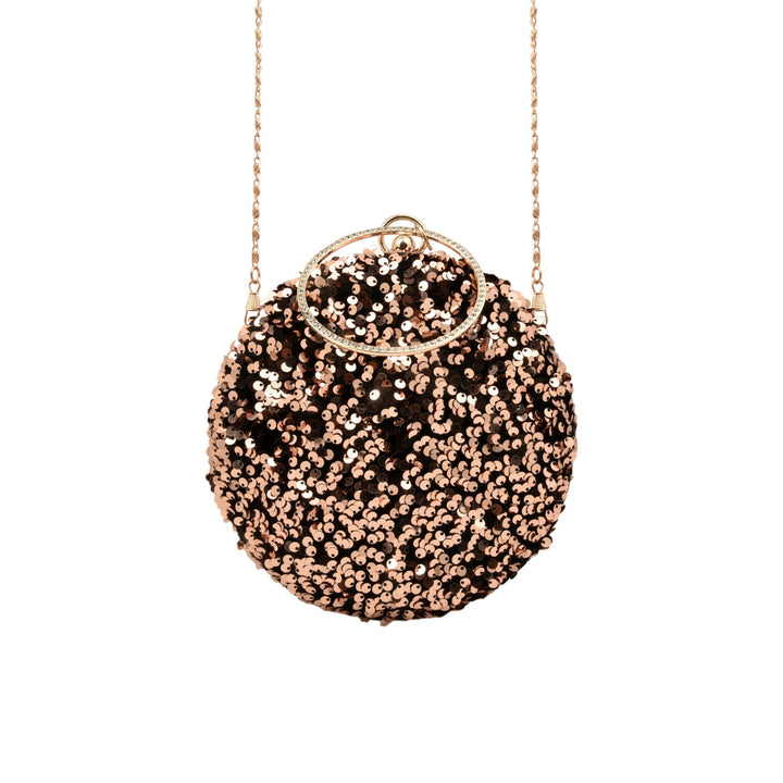 Black and Rose Gold Sequins Clutch
