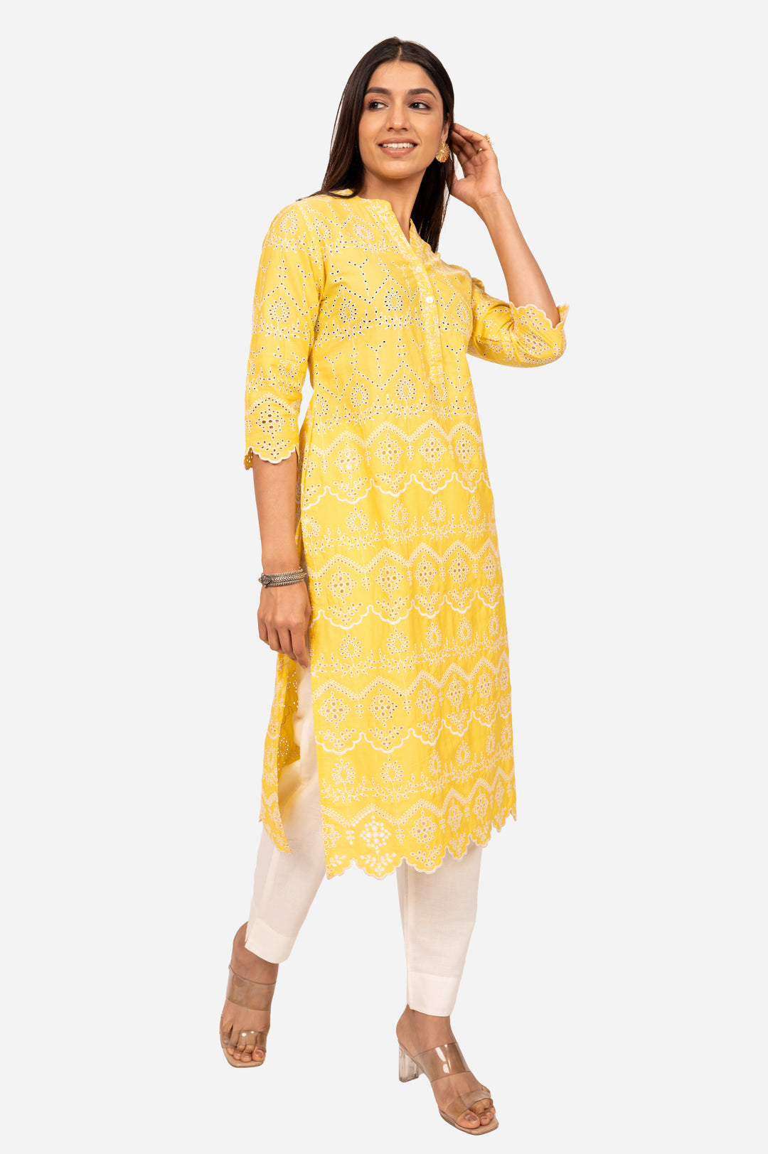 Yellow chicken kurta