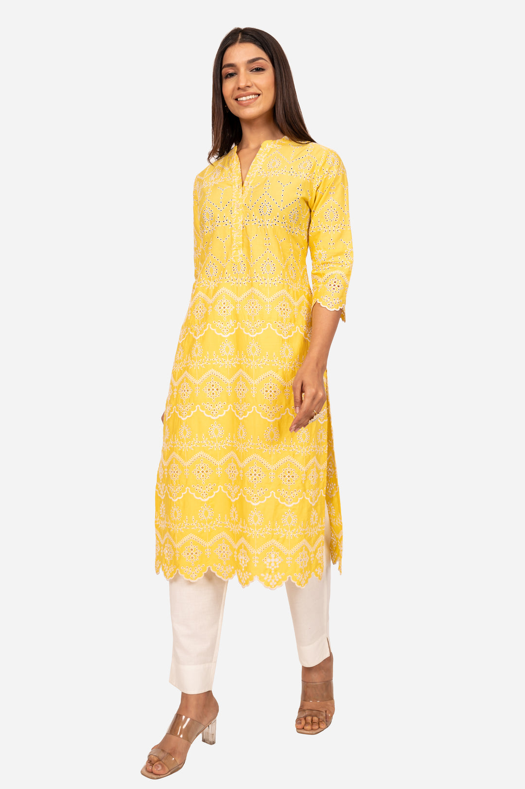 Yellow chicken kurta