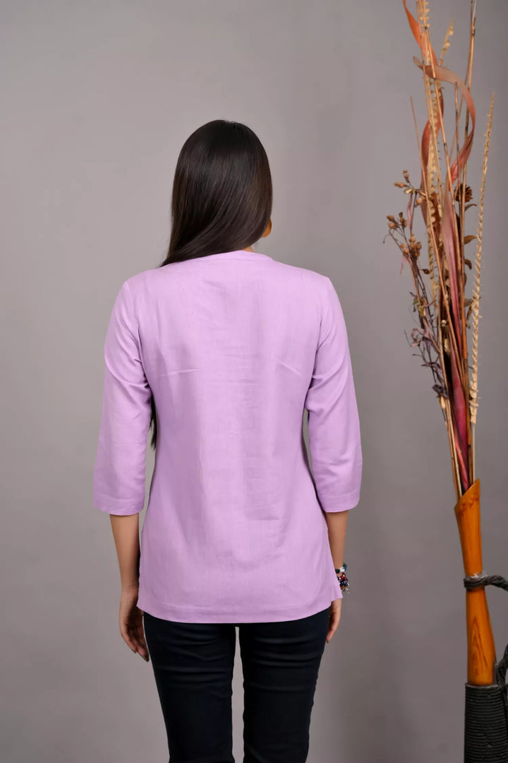 Purple Lilac Short Kurti