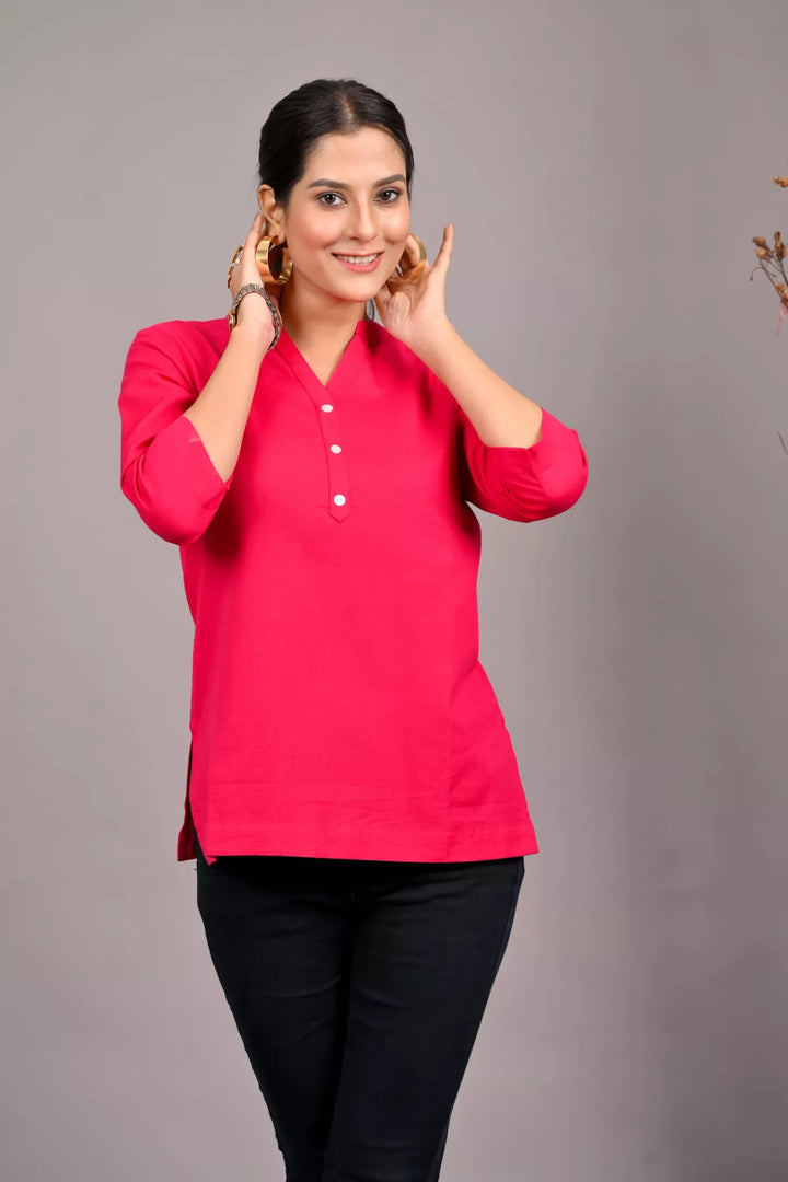 Pink Short Kurti