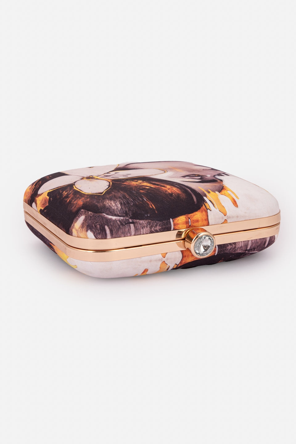 Off-White, Mustard And Grey Clutch