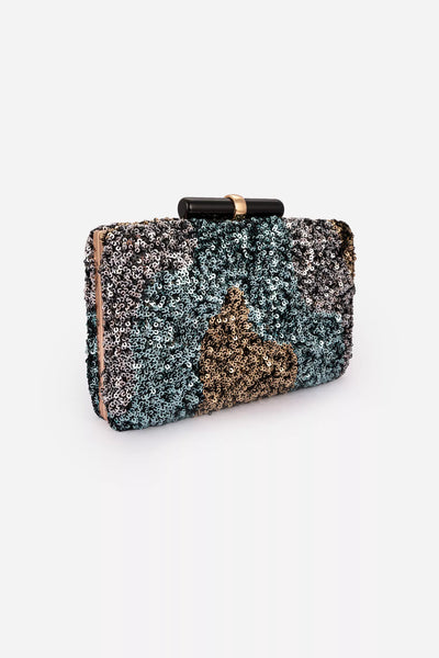 Blue And Brown Clutch Bag