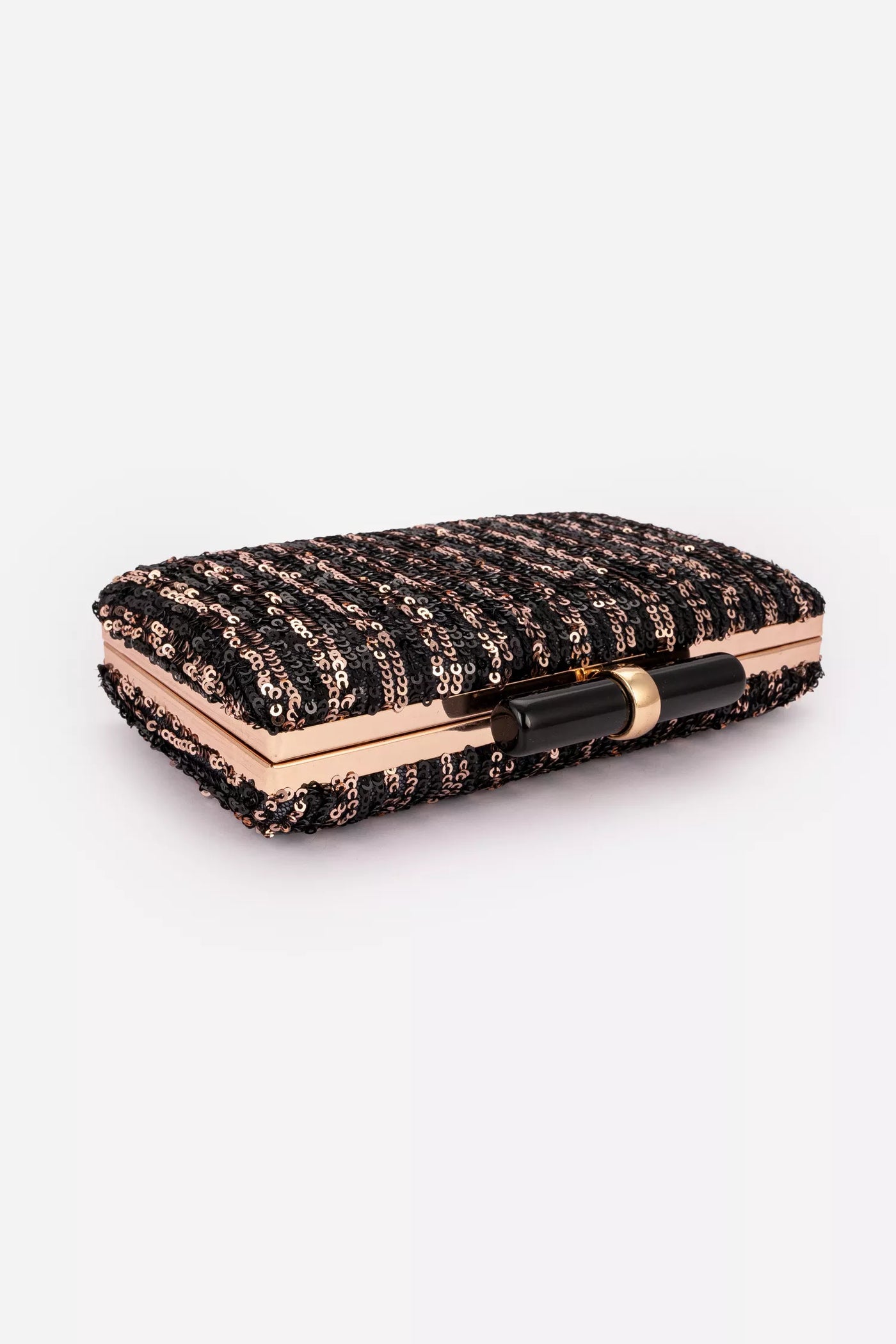 Light Gold And Black Clutch