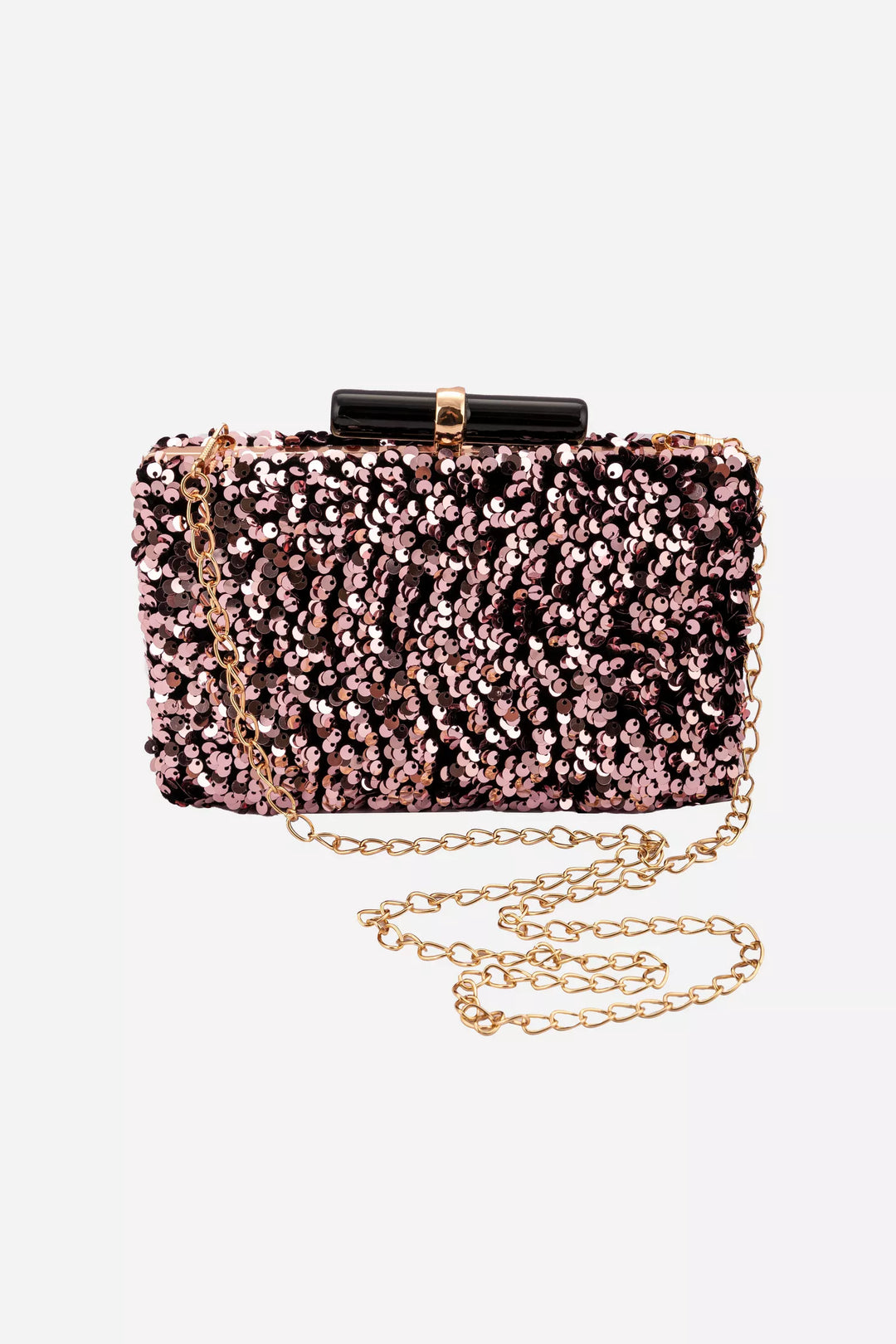 Black And Rose Gold Clutch Bag IndieJhola