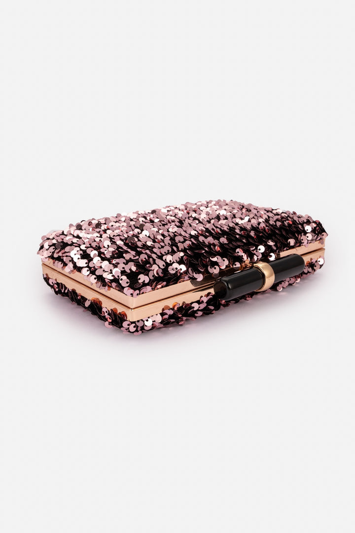 Black And Rose Gold Clutch