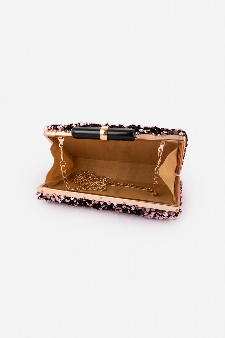 Black And Rose Gold Clutch