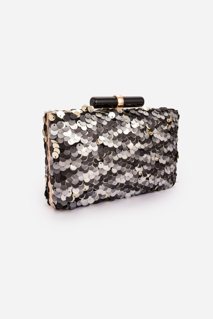 Black And Silver Clutch Bag