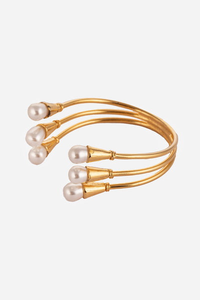 Layered Synthetic Pearl Handcuff