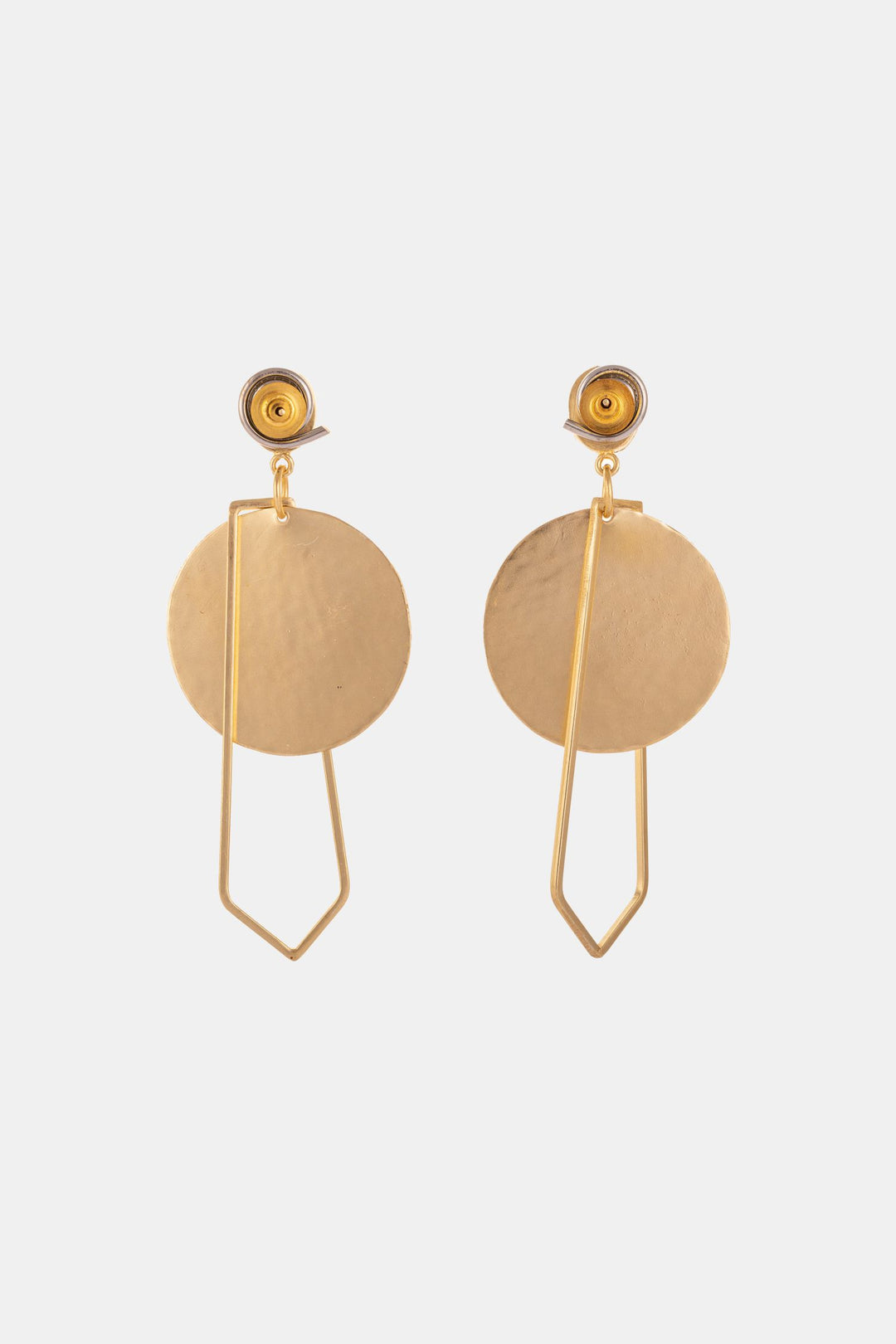 Blue Stone Tie Pin Gold Colour Earring