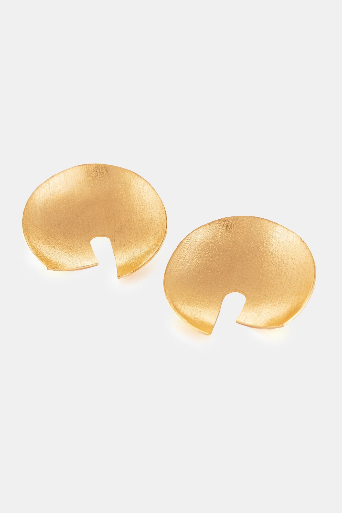 Filigree Shape Golden Earrings
