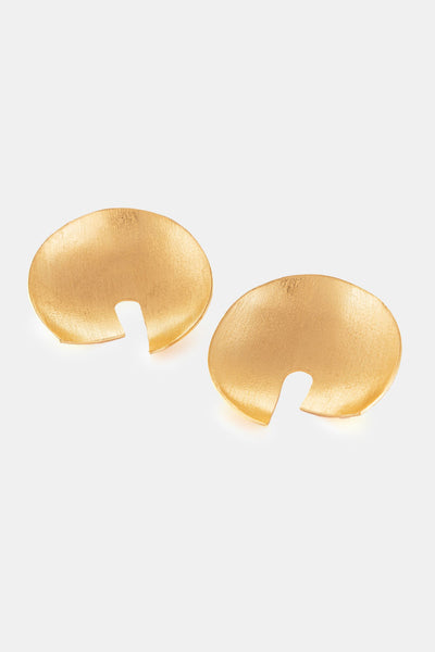 Filigree Shape Golden Earrings