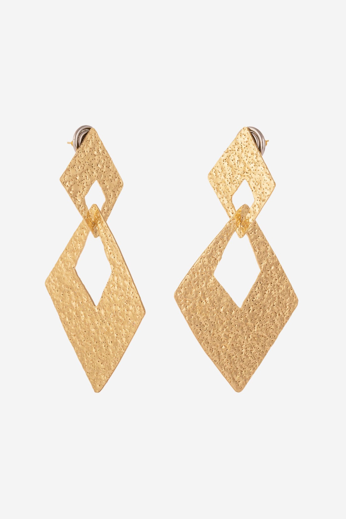 Diamond Tangled Golden Earrings
