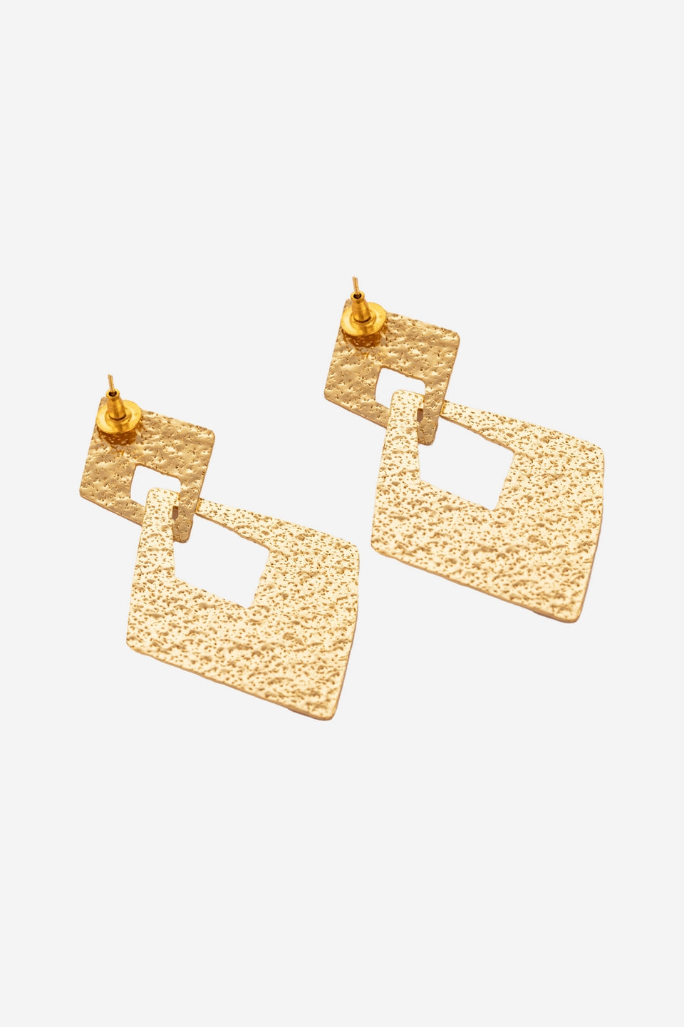 Diamond Tangled Golden Earrings