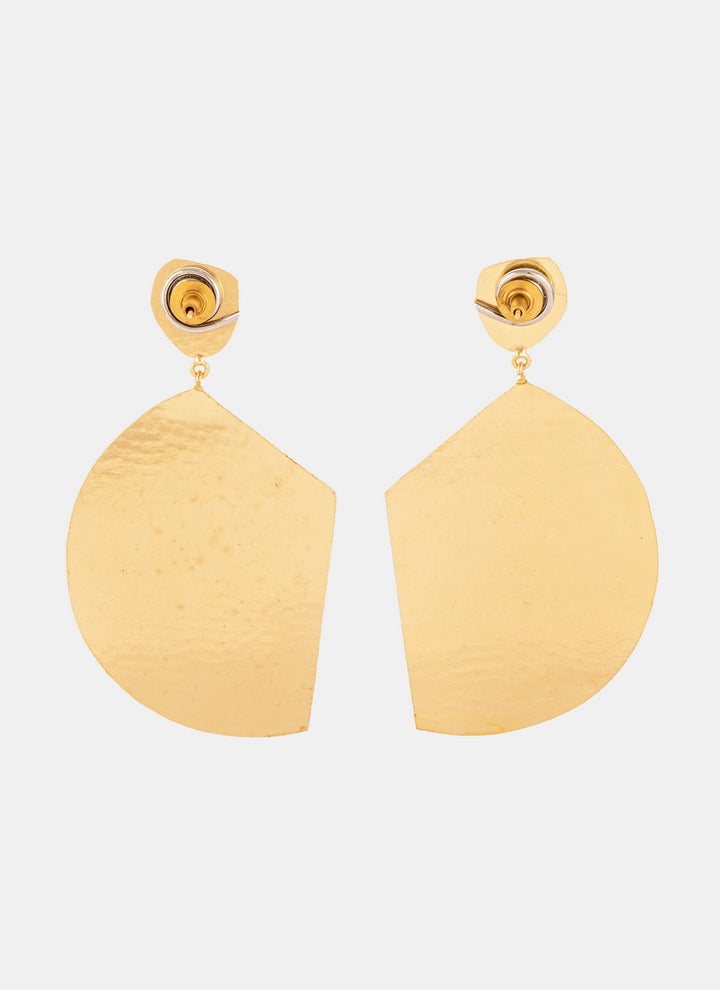 Hanging Semi Circle Golden Earring