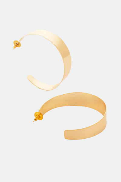 Plain Golden Band Earring