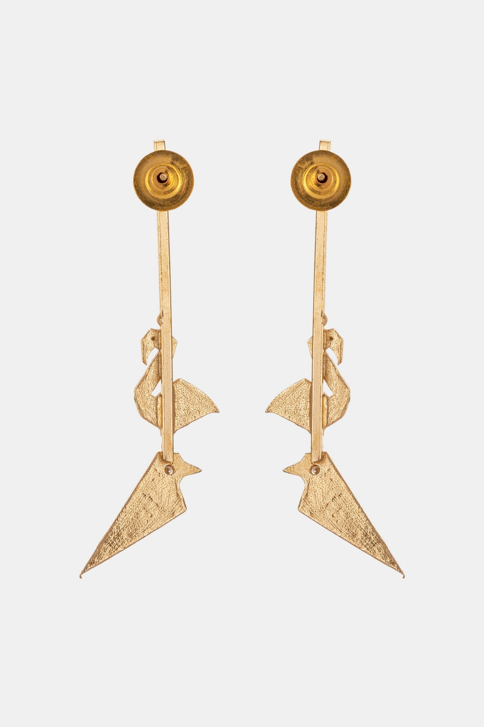 Blue Swan And Parrot Shape Hanging Earrings