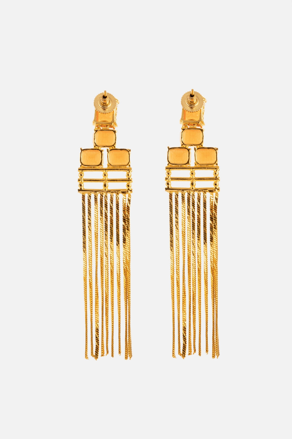 Orange Stone Dangler Earrings