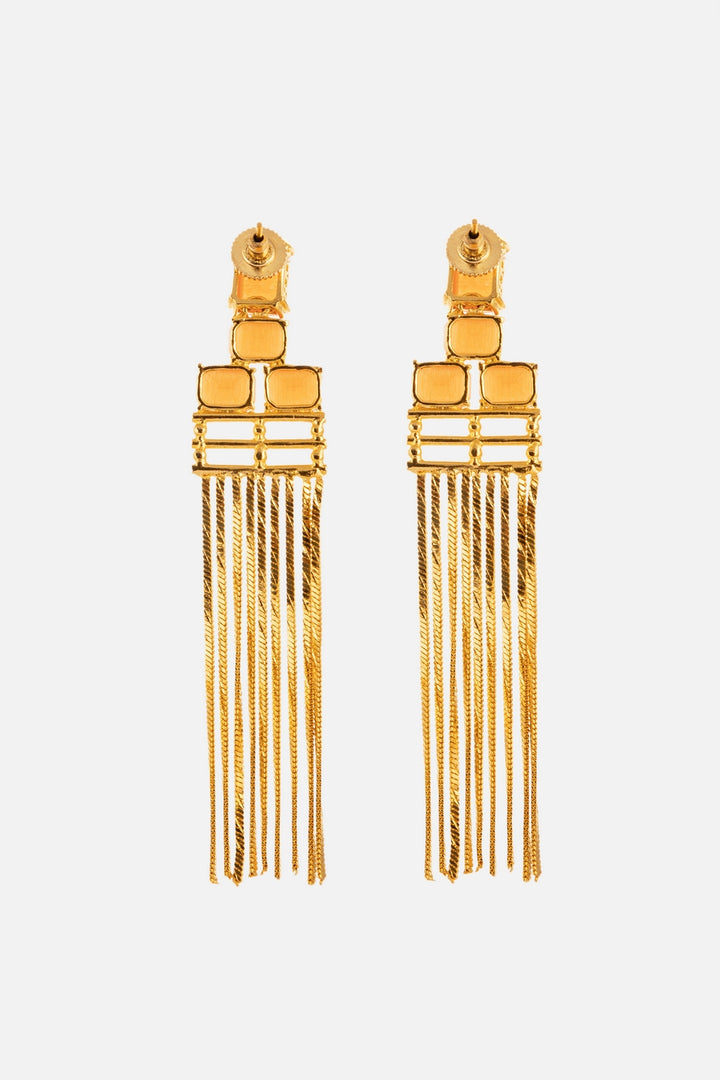 Orange Stone Dangler Earrings