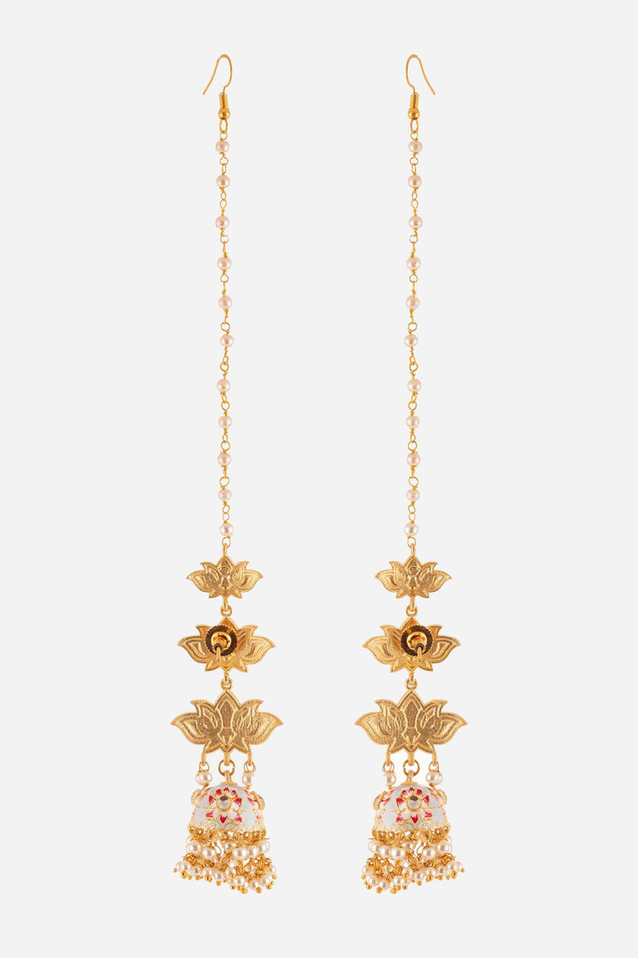 Three Layered Lotus Motif Jhumkis