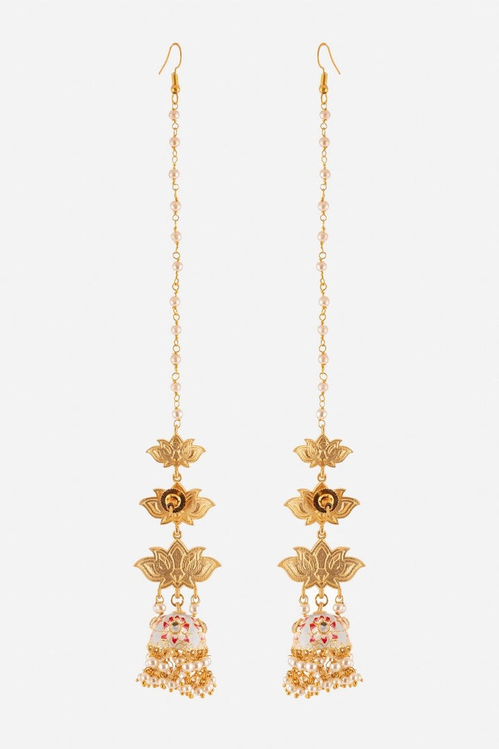 Three Layered Lotus Motif Jhumkis