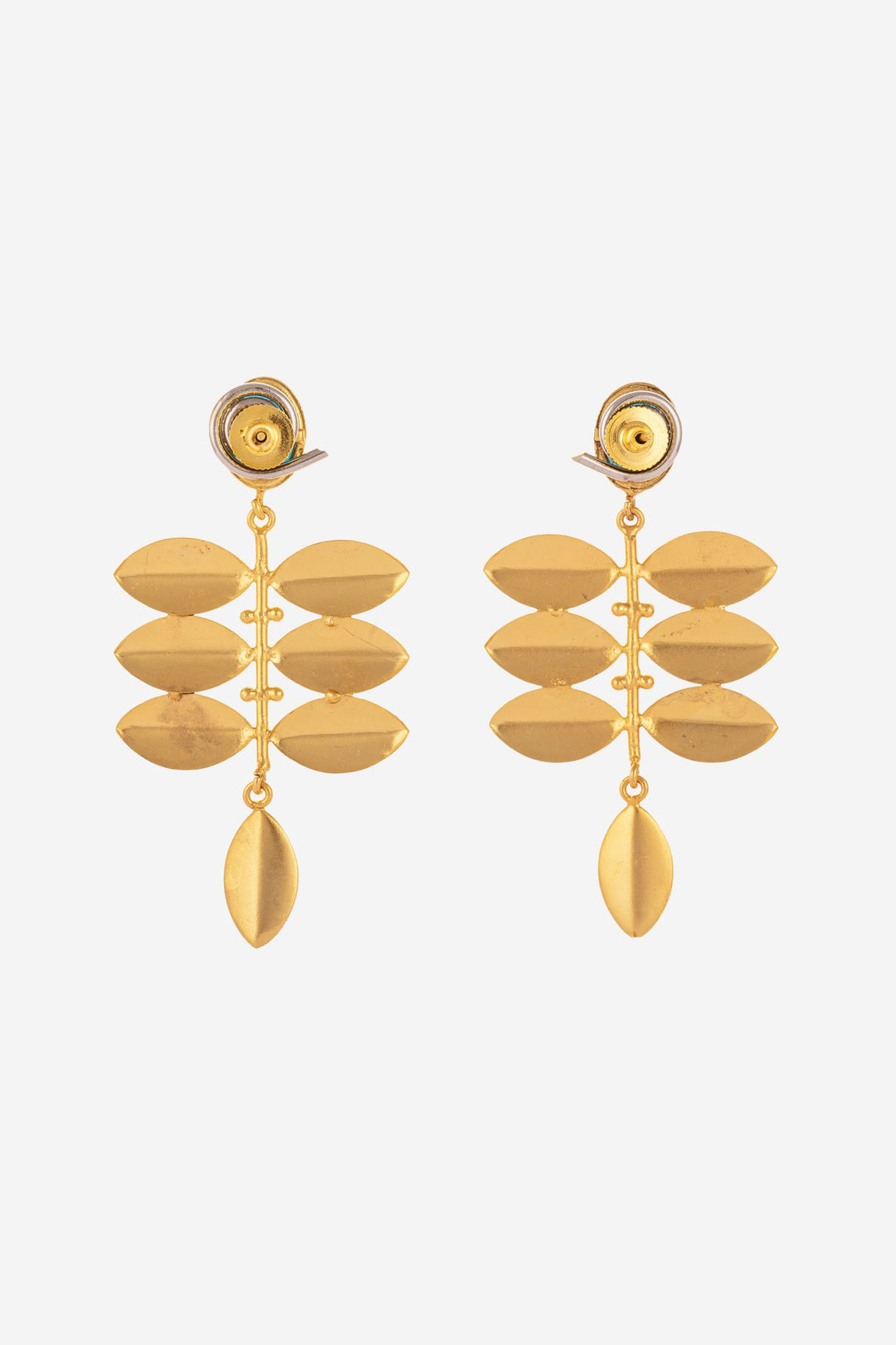 Structural Golden Leaf Danglers