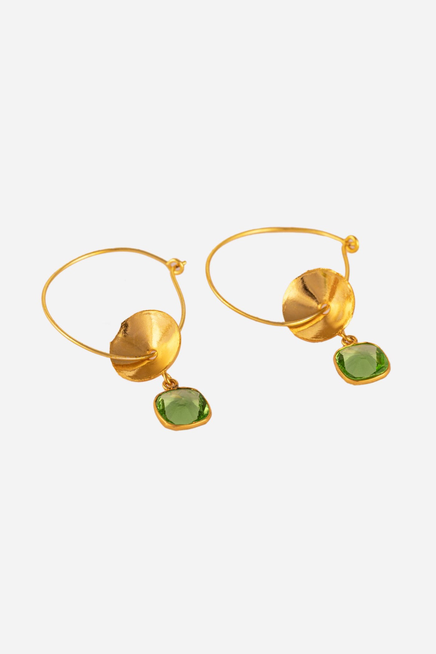 Parrot Green And Golden Colour Hoops
