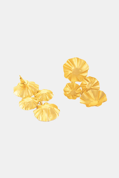 Four Lotus Leaves Dangler Earrings