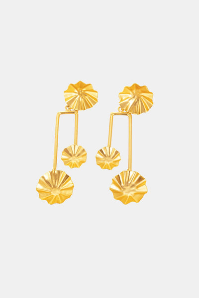 Frosted Yellow Leaf Shape Danglings
