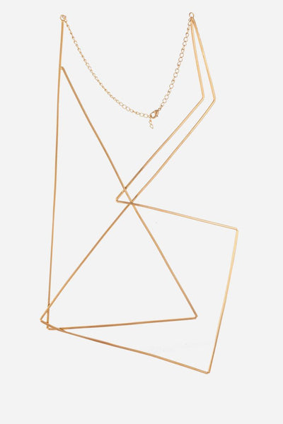 Entangled Geometrical Silver Necklace