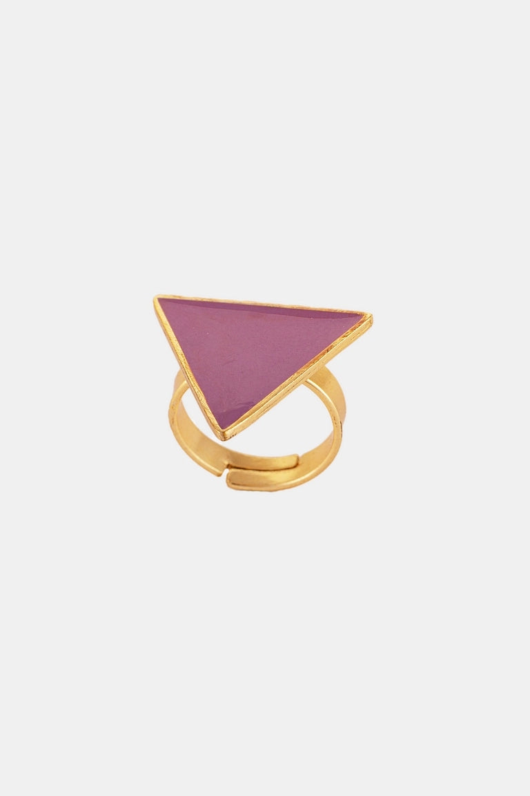 Lavender Stone Golden Ring