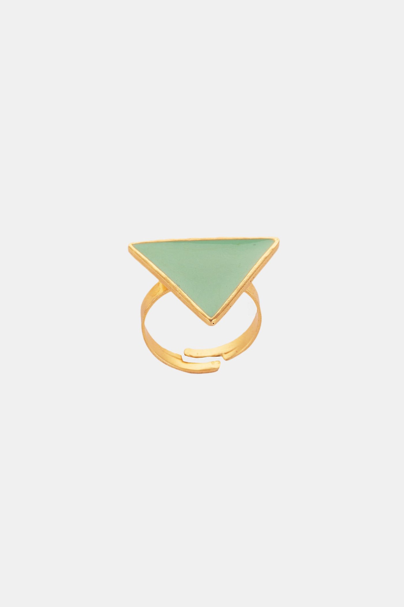 Sea Green Stone Golden Ring