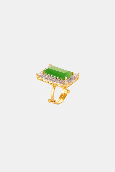 Parrot Colour Stone Studded Ring