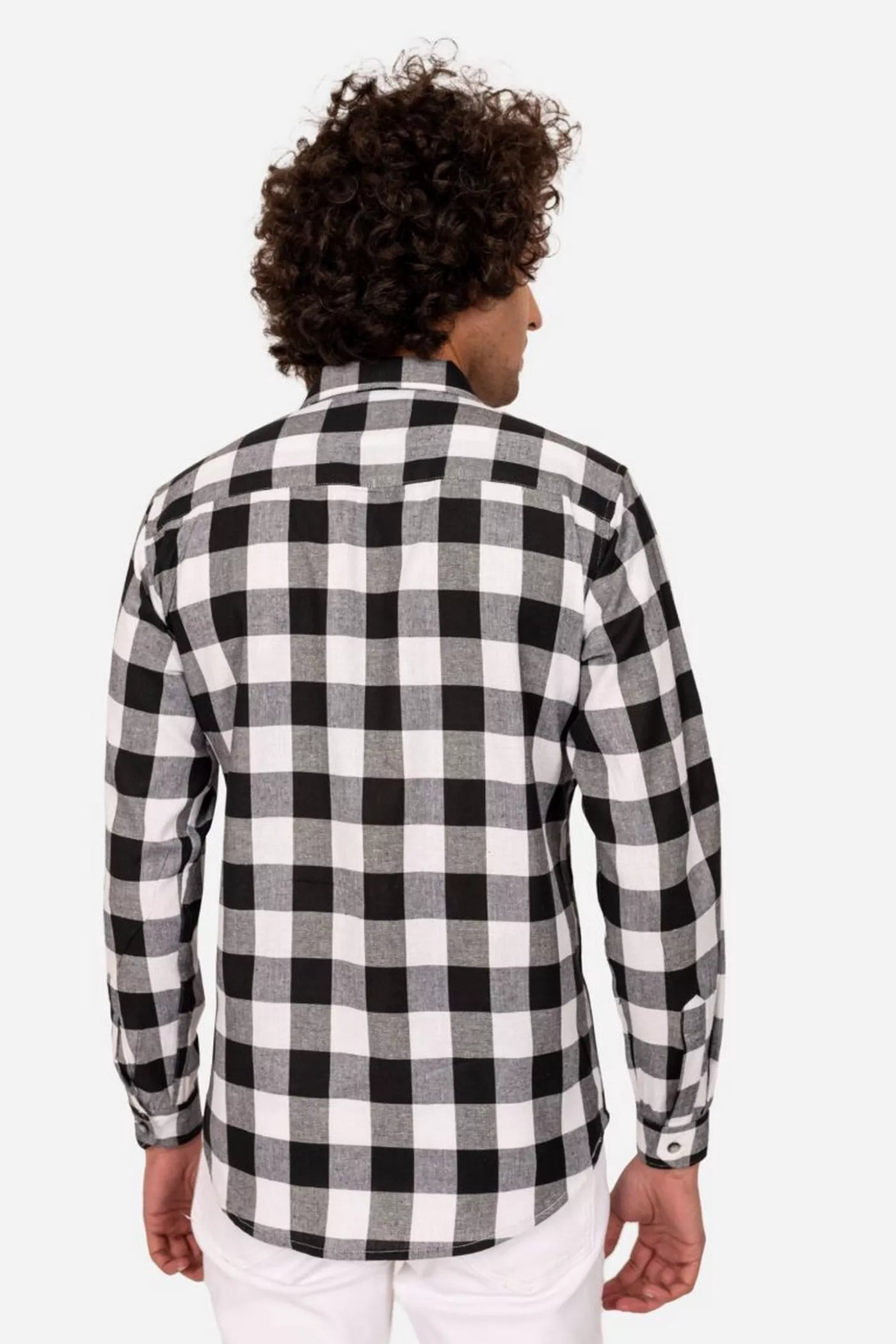 White And Black Checked Cotton Shirt