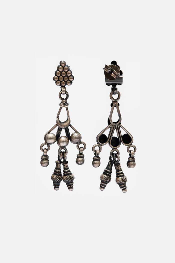 Dana Work Oxidized Silver Earrings