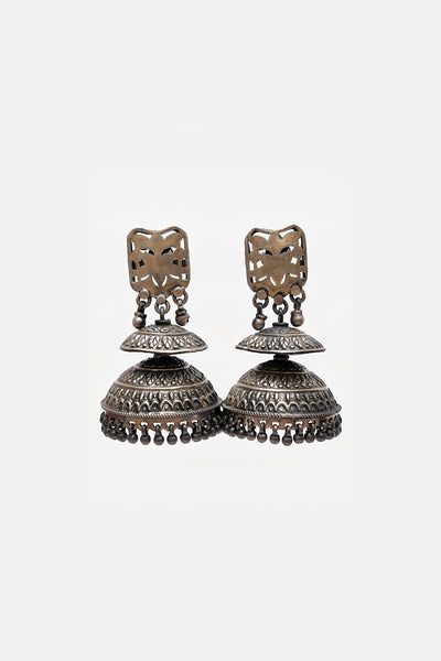 Cut Work Double Layered Jhumkis