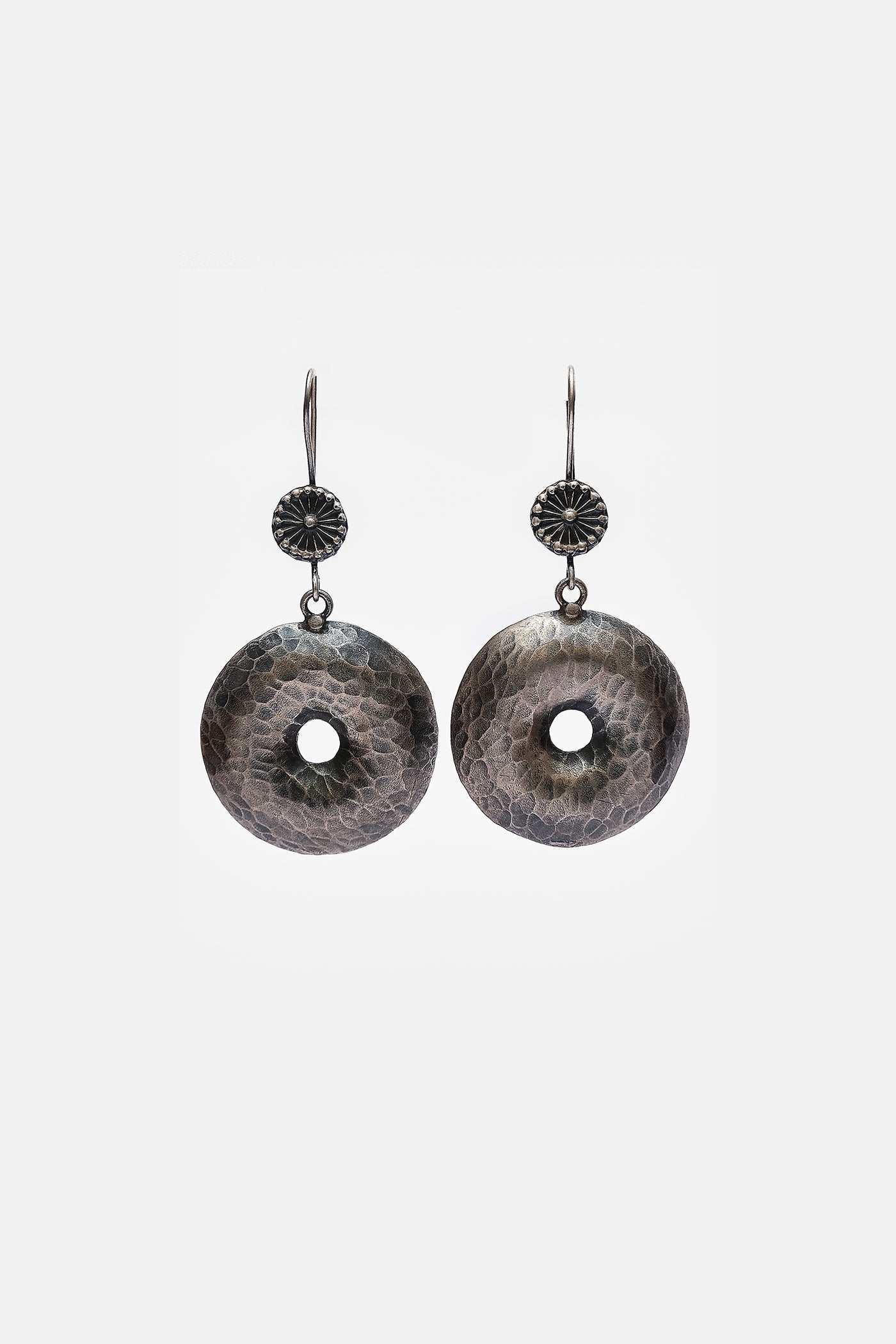 Double Circle Skin Textured Earrings