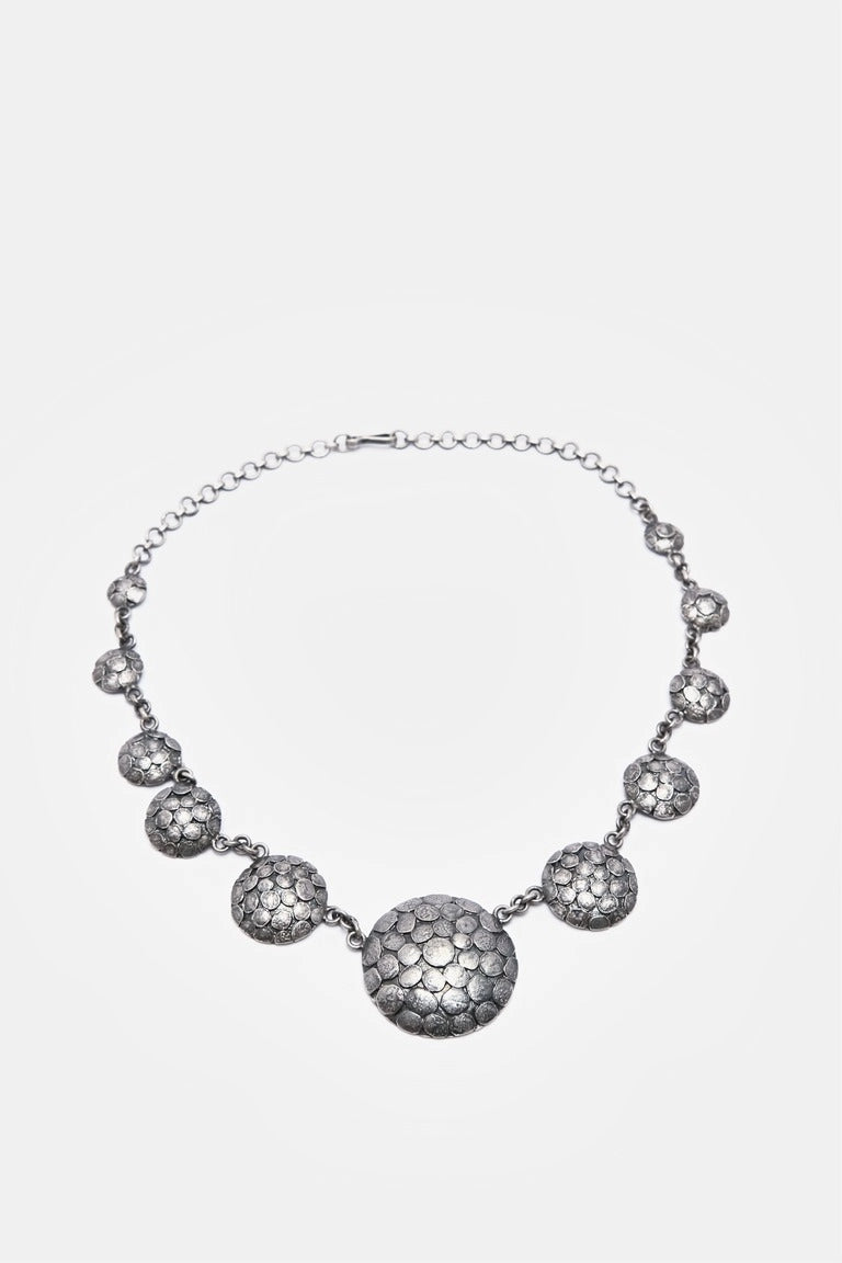Ajanta Caves Inspired Silver Necklace