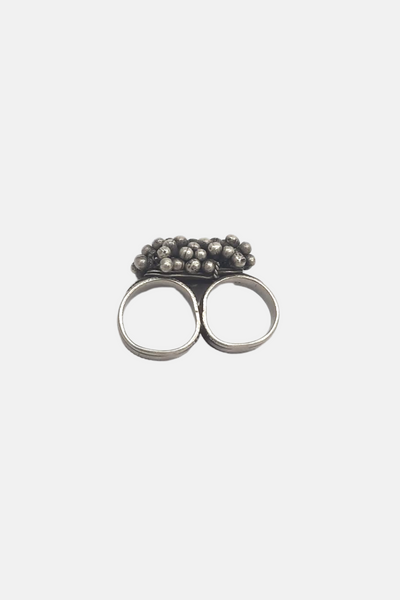 Ghungroo Beads Multi Finger Silver Ring