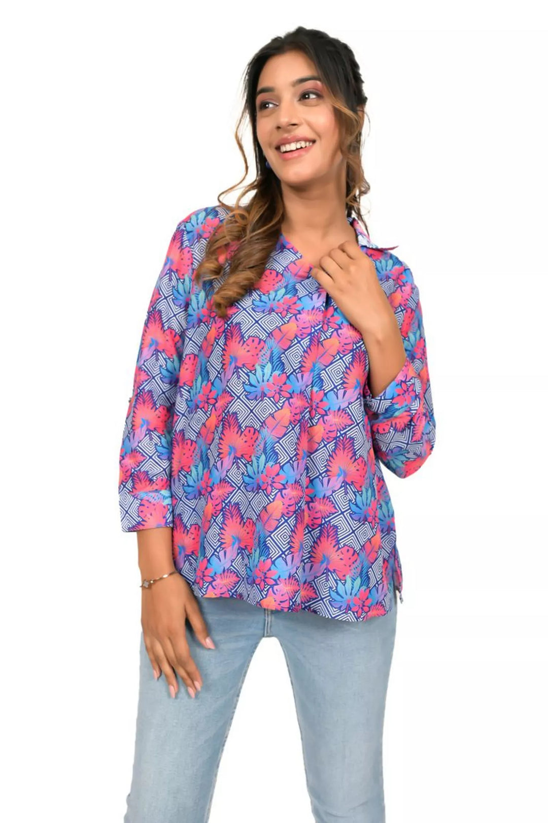 Vibrant Blue Printed top