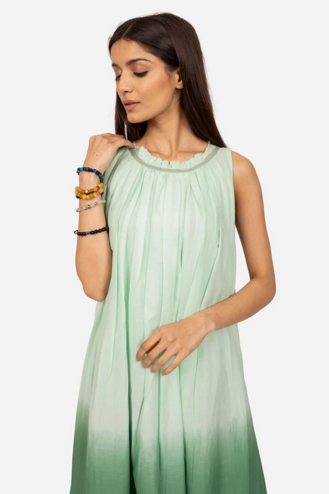 Mint green ombre dress