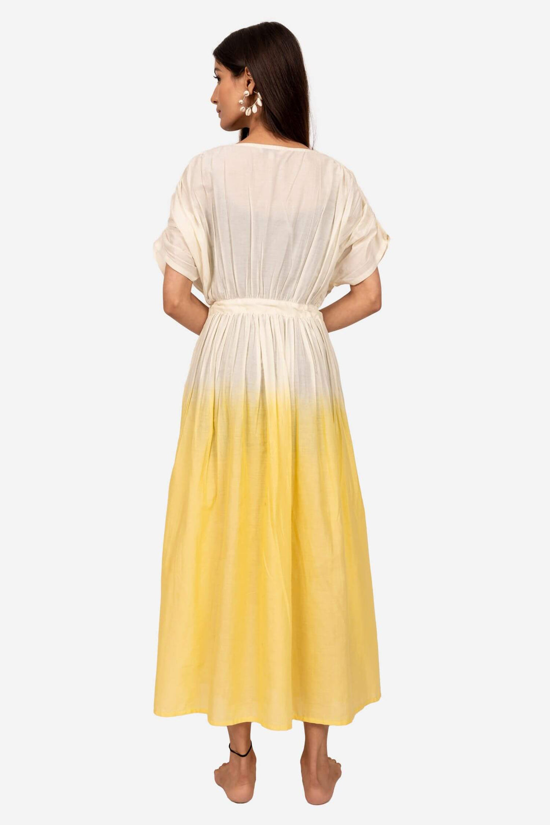 Yellow  Ombre Kaftan Dress